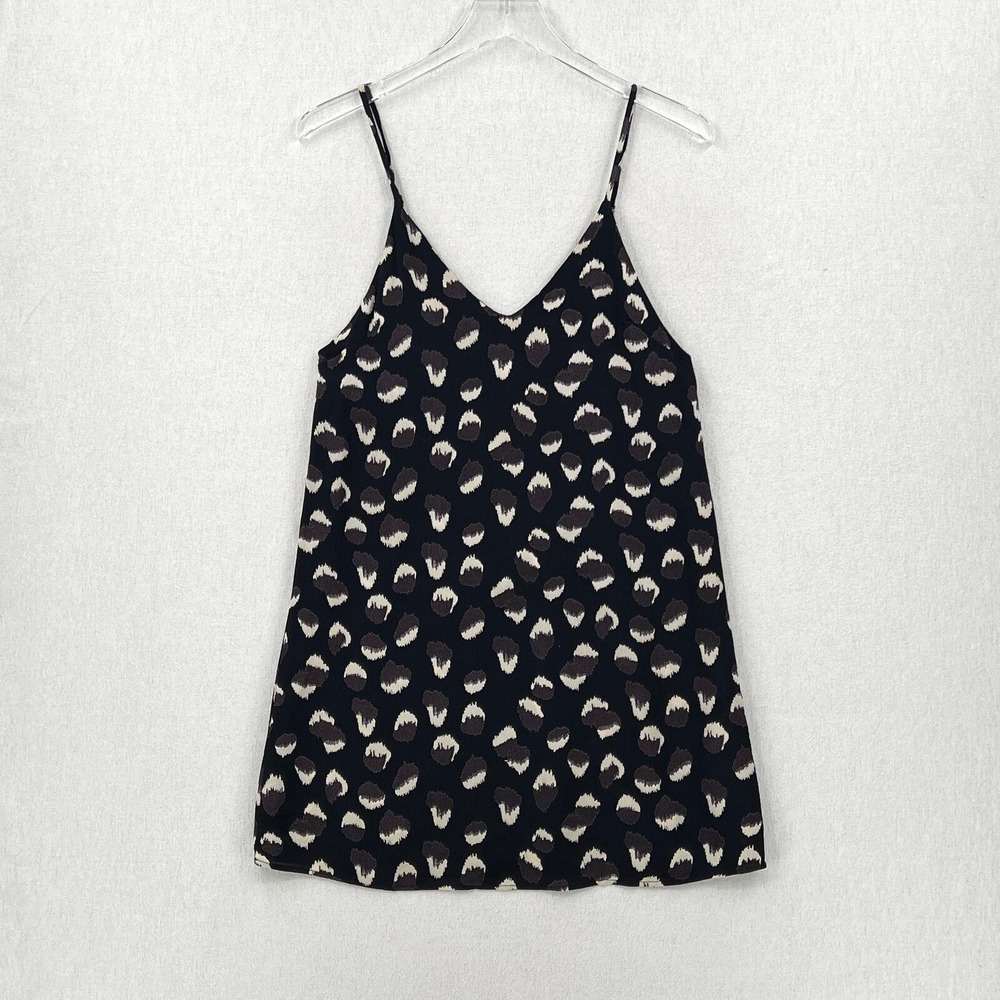 REFORMATION Eli 90s Mini Slip Dress Womens XS Black Gray Wild Child Animal Print - Picture 3 of 16